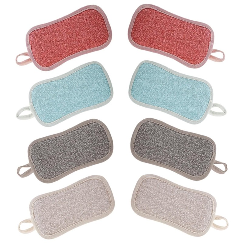 Healeved 2sets Multi-Purpose Kitchen Dishwasher Scourers Non Scratch Black Sponge