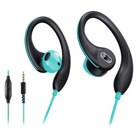 Laroal Sport Earbuds Wired in-Ear Headphones with Over Ear Hook Earclip 3.5mm Jack Running Earphones Wrap Around Ear Buds for Smartphone Laptop Tablet MP3