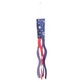 CAXUSD Patriotic American Flag Windsock Vibrant Independence Day Hanging Decoration for Outdoor Events Gardens Backyards Lightweight Durable for All Weather Use