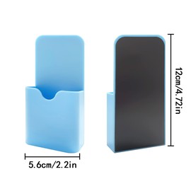 Magnetic Pen Holder, 3 Pcs White Board Marker Holders for Refrigerator, Whiteboard, Locker (Black, White, Blue)