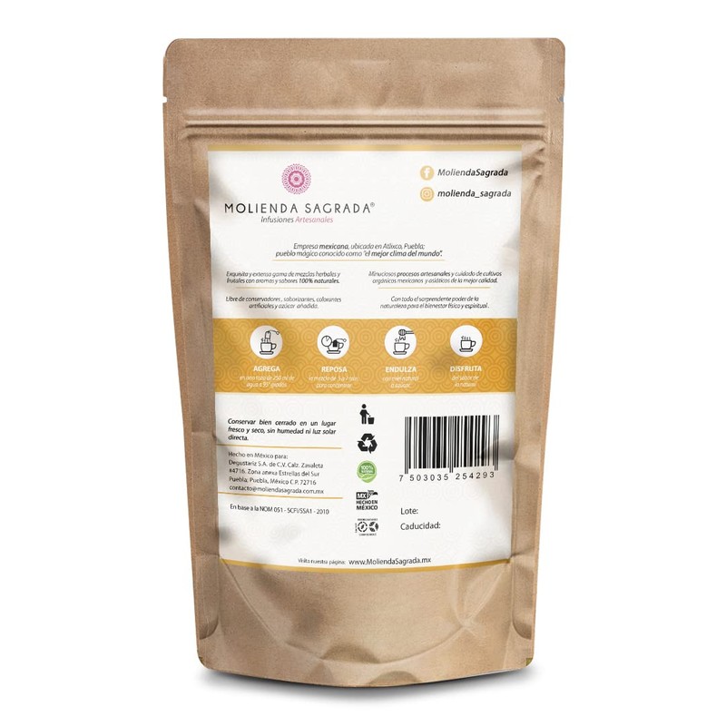 Molienda Sagrada Tisana Manzanilla Lavanda/Infusión Herbal / 15 sachets biodegradables