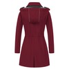 CREATMO US Women's Hooded Winter Snow Ski Trench Coats Multiple