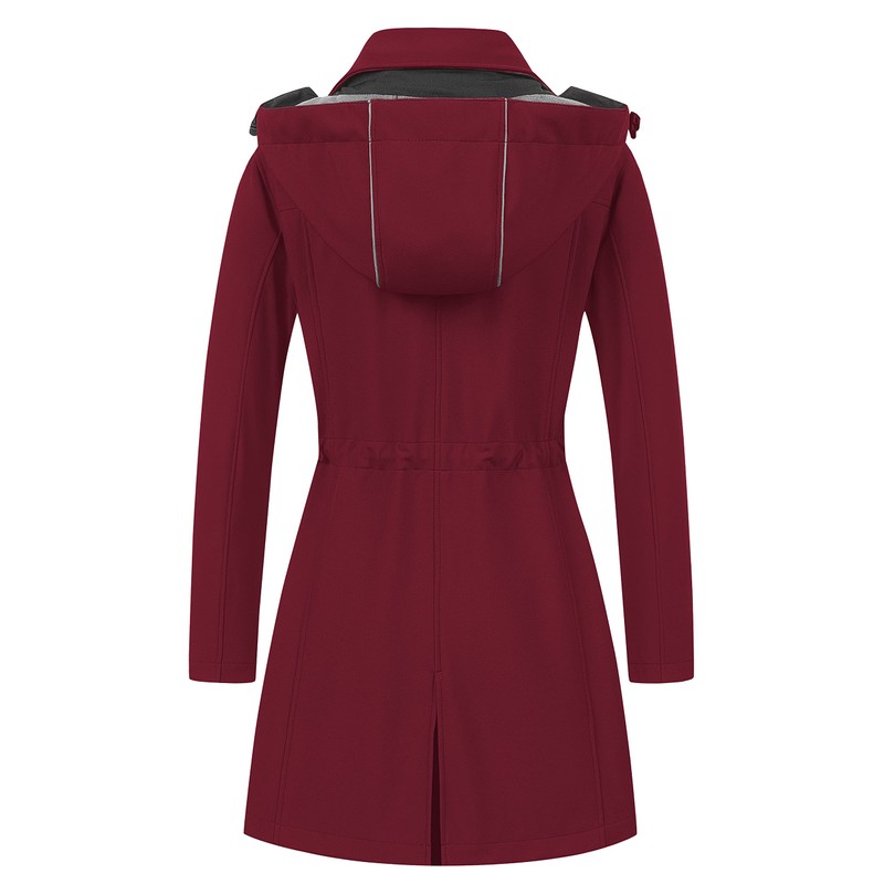CREATMO US Women's Hooded Winter Snow Ski Trench Coats Multiple