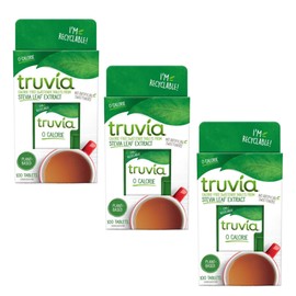 Stevia Sweetner Bundle of 3X Truvia Sweetener - Tablets 100s | with Hubsidia Thank You Card