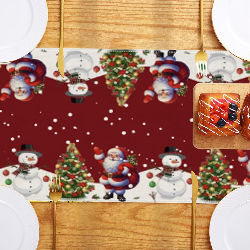 BSITSSS Christmas Table Runner Snowmen, 33×180 CM Christmas Runners for