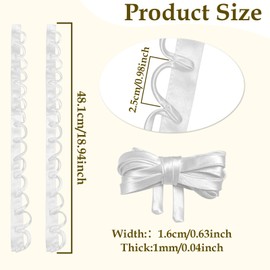 GeryVtee Adjustable Fit Satin Corset Back Kit Women's Wedding Dress Corset Kit Loops Dress Zipper Replacement Fit Lace up for Prom Form Dress (Ivory White)