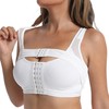 Dress Cici White Front Hook Sports Bra After Surgery with
