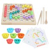Children Wooden Clip Beads Puzzle Board Hands Brain Training Bead