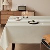 Kiatuniya Washable Beige Tablecloths, 140 x 100 cm, Modern Striped