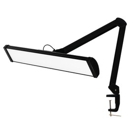 Bemelux LED Architect Desk Lamp with Clamp, Metal Swing Arm 2300 Lumens Dimming Office Table Lamp for Task Work Drafting Reading Desktop, 180PCS Bright LEDs, 30W Workbench Lamp(Black)