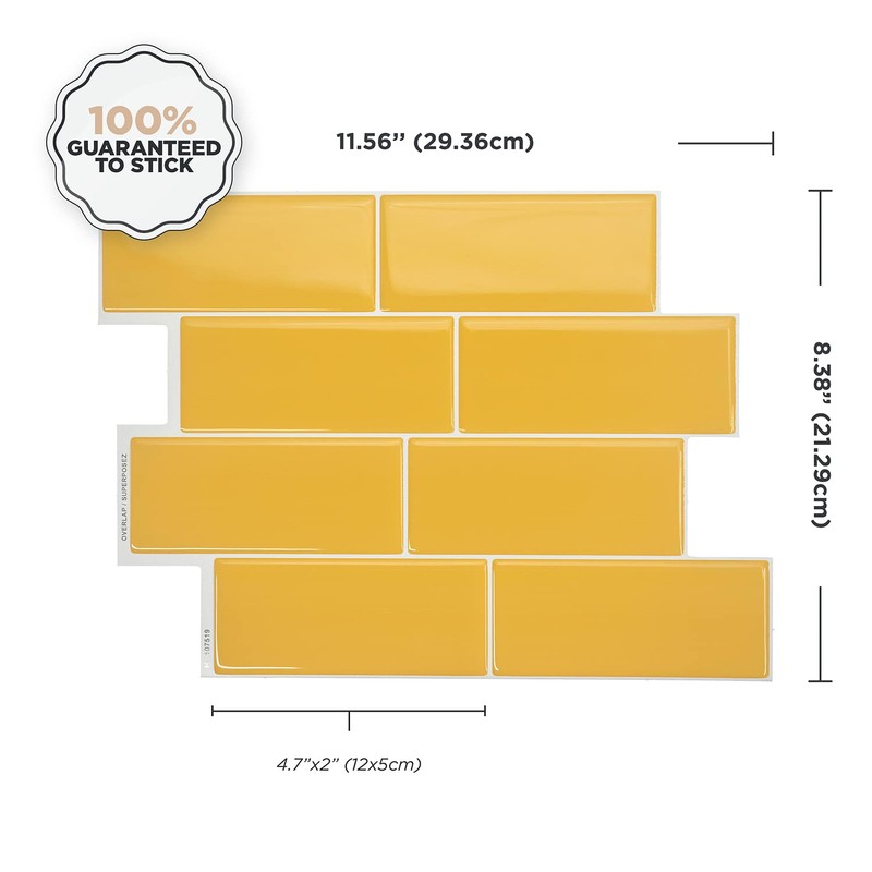 SMART TILES Peel and Stick Backsplash - 5 Sheets of