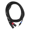 3.5mm Stereo Male to Dual 2 XLR Male Plug Connector