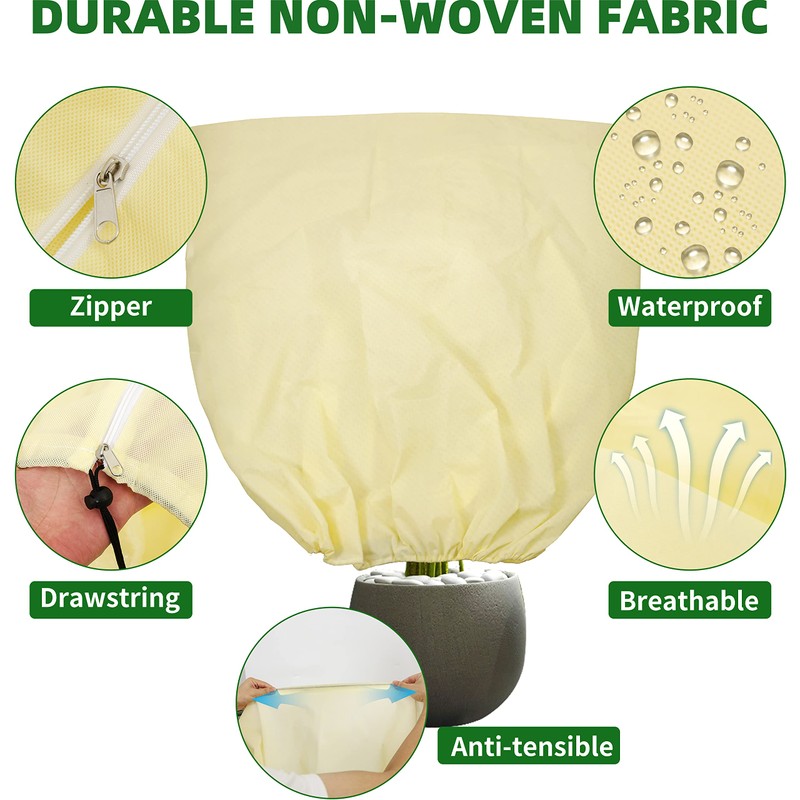 TCBWFY 95x80 Inch Huge Plant Covers Freeze Protection Frost Cloth