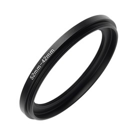 GZNLY 52mm to 42mm Step-up Adapter Rings Filter Adapter Black Metal Step Down Filter Ring Adapter Compatible with All Brand UV CPL ND Camera Lens Filter Stepping Rings (52mm-42mm)