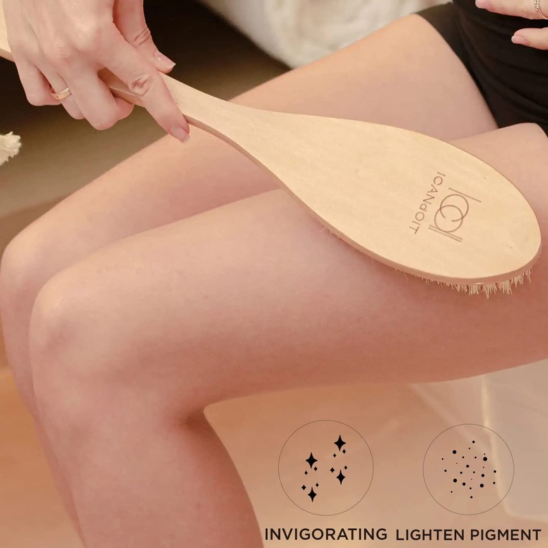 ICANdOIT Very Stiff Dry Brushing Body Brush for Men&Women, Long