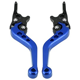1 Par de Palancas de Embrague de Freno, 22 mm 7/8" Manijas de Palanca de Freno de Tambor de Embrague de Motocicleta de Aluminio CNC Universales Repuesto para 150cc Motocicleta (Azul)