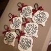 Christmas Stencils for Painting on Wood Slice, 4 Inch Round