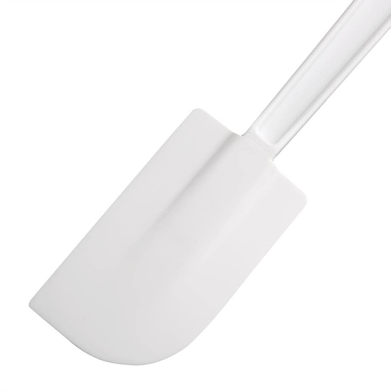 Vogue Rubber Ended Spatula 25.5 cm/10 inch, White, ABS Handle