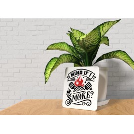 Clever Contraptions MindSmoke BBQ Sign – Funny Grill Wall Decor for Home