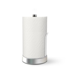 Casa & Casa Pacific Kitchen Towel Holder, Free Standing Paper Holder, Chrome Finished, Crafted for Modern Kitchen & Dining Table, Pack of 1, Kitchen Accessory, Sturdy & Durable Design, Compact, White