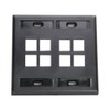 Leviton 8-Port Dual Gang QuickPort Wallplate with ID Windows, 42080-8EP,