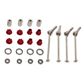 Steel Extended Drive Shaft CVD with Splined Wheel Hex for Traxxas Maxx 1/10 Remote Control Car Upgade Part Red Connector