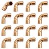16 x 90-Grad-Winkel-Kupferrohrverschraubung, Löten, ID-Anschluss für HVAC-Kühlgeräte (9.6mm (3/8"))