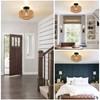 Jobtical Boho Light Fixtures Ceiling Mount,Mini Rattan Chandelier Light Fixture