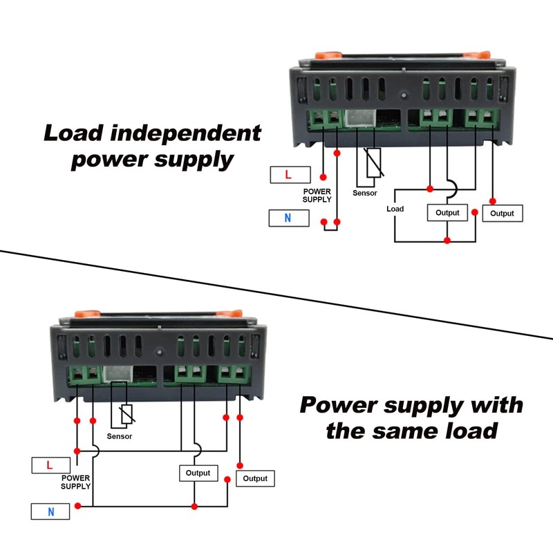 2Pcs All-Purpose Intelligent Digital Display Temperature and Humidity Controller with