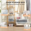 novelinks 12QT Clear Storage Box Stackable Plastic Storage Bins with