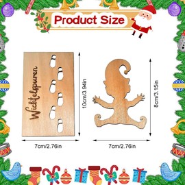 Gnome Stencil Footprints, Footprints Accessories Wooden Stencils, Gnome Stencil Christmas, Gnome Stencil Indoor Elf, Reusable Wooden Gnome Footprints Stencils