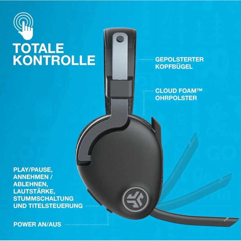 JLab JBuds Work Wireless Headset with Microphone Over Ear Computer
