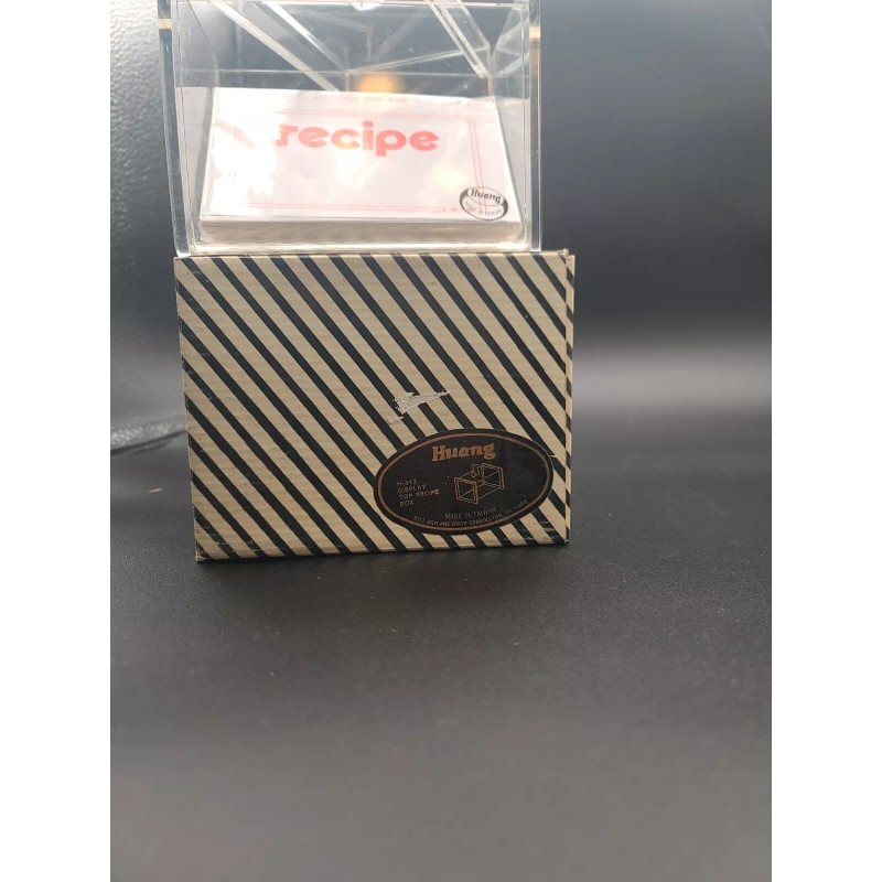 Huang Display Top Recipe Box Acrylic Office Home Desk.