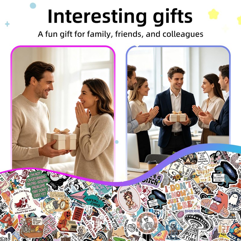300PCS Funny Sarcastic Meme Stickers pack Adults for Laptop Water
