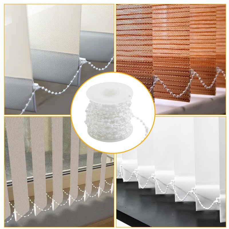 1 Pcs 20 Meter 200 Clips Vertical Blind Bottom Chain,