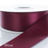 Satin Ribbon 50 yards Single Face Ribbon 1.5”:_Wine