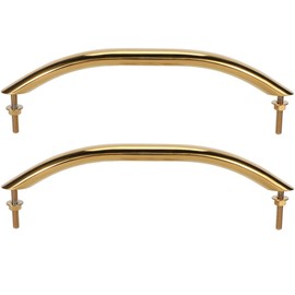 COC-LF Boat Grab Bar 304 Stainless Steel Polished Grab Handle Handrail Hardware Multipurpose (2PCS) (12" Red Copper-Plated)