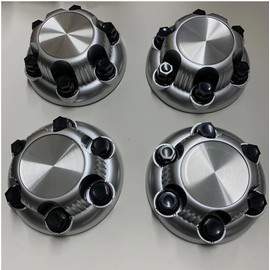 4 for Chevy Silverado 1500 Tahoe Avalanche,6 Lugs Hub Center Cap 7-1/4" Chrome #15067580#15067578 (Silver)