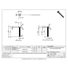 Allied Titanium 0001544, (Pack of 25) #10-32 X 1-1/2 UNF Titanium Pan Head, Phillips Drive, Machine Screw, Grade 2 (CP)