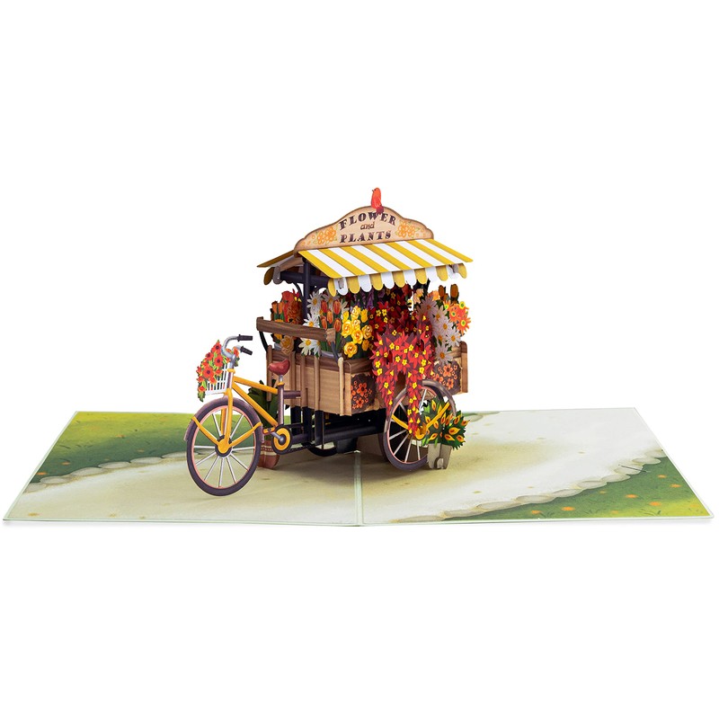 Flower Bike Pop Up Card