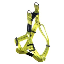 Reflective Step-in Adjustable Harness for Small Dogs; matching collar and lead available, Yellow