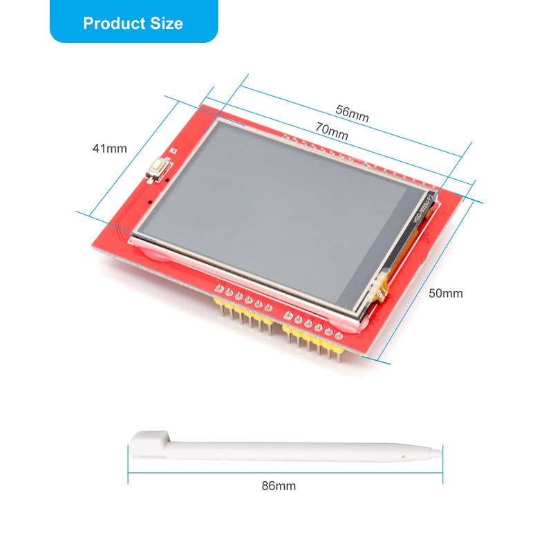ARCELI 2.4 Inch ILI9341 240X320 TFT LCD Display with Touch