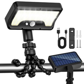 Grill Lights for Outdoor Grill, 60 LED Weber Grill Light with Octopus Stand - Solar & USB Rechargeable, Auto On/Off, Super Bright Wide Lighting for BBQ Grills, Patio, Garden