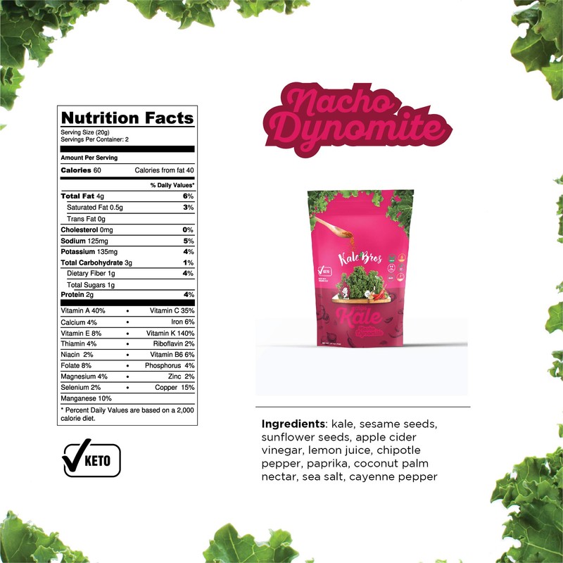 Kale Bros, Kale Chips, Nacho Dynomite, Multi-pack (Pack of 6)