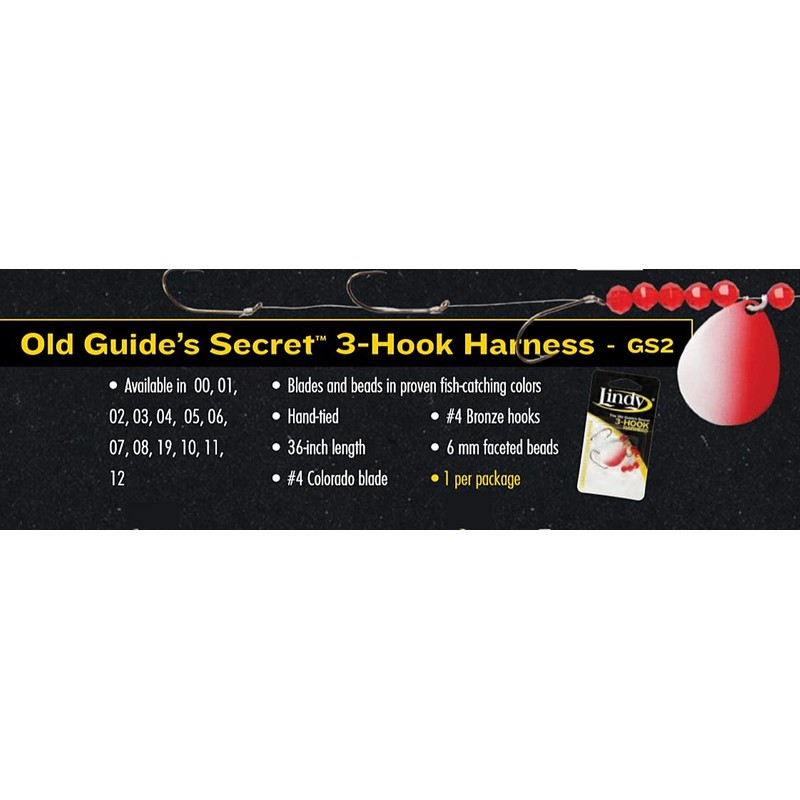 Lindy Old Guide's Secret 3-Hook Harness - Fire Tiger