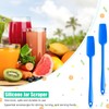 Long Handle Silicone Jar Spatula Kitchen Scraper Spatula Non-Stick Rubber