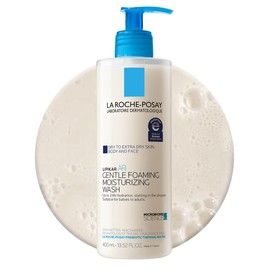 Lipikar Wash AP Body  Face Wash con bomba, limpiador suave con manteca de karité y niacinamida para piel extra seca, prueba de alergia                