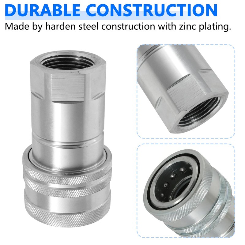 Cplbrb 1/2" Ag ISO 7241-B Hydraulic Quick Connect Couplers with