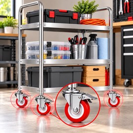 4-Piece Heavy-Duty Swivel Caster Wheels – 1", 1.25", 1.5" Threaded Stem Wheels for Furniture and Trolleys