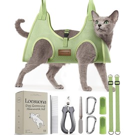 Loesuona Dog Grooming Hammock – for Dogs Cat Grooming Hammock,Dog Sling for Nail Trimming with Dog Nail Clippers for Small Dogs,Dog Hammock for Nail Trim,Dog Hanging Harness for Nail Trimming